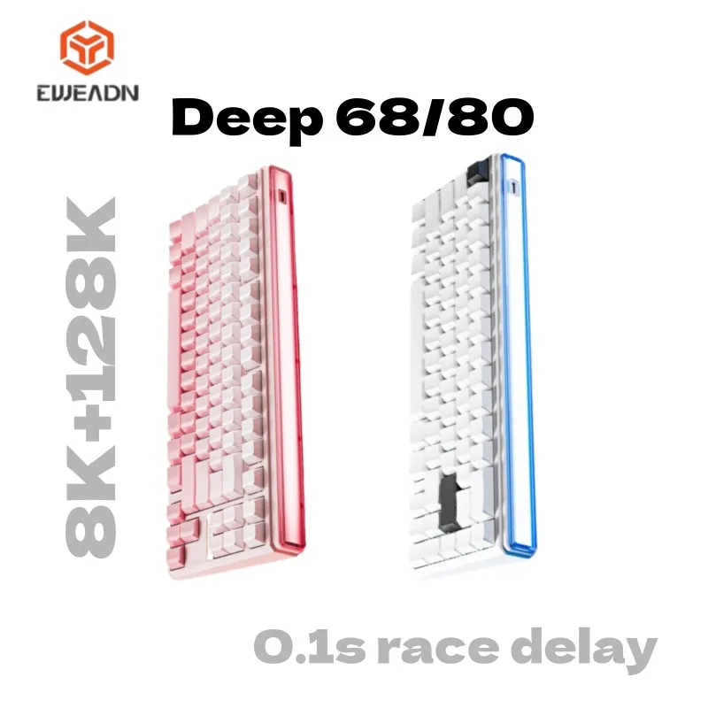 Eweadn deep68/80 teclado mecânico rgb para jogos magnéticos 8k + 128k rt0.01 0.01ms arbg gateron eixo troca quente para fps csgo moba