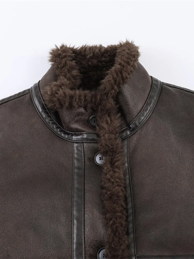 

Двусторонняя женская куртка, пальто-пилот с воротником-стойкой, новая верхняя одежда, женская уличная повседневная однотонная модная шикарная куртка для женщин