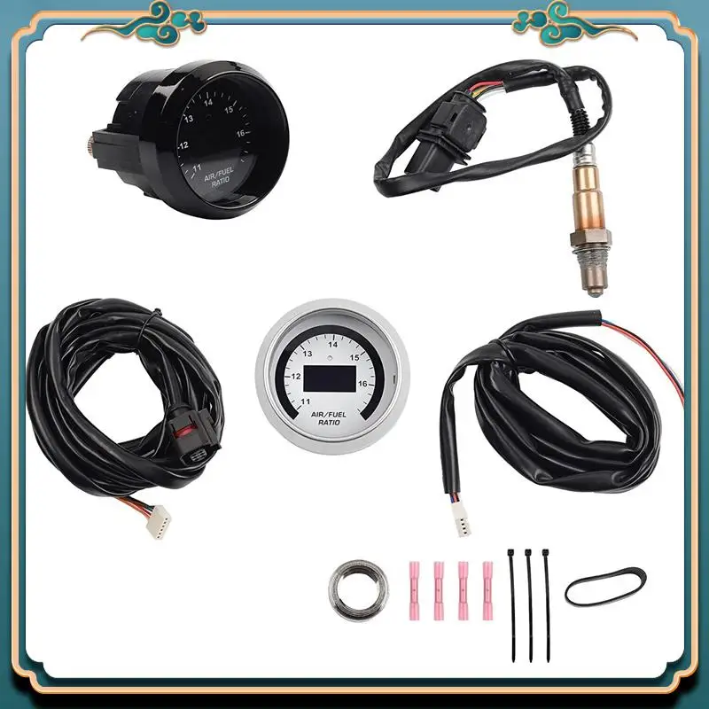 Terbaru 1Set Balap 30-4110 AFR 52Mm Wideband O2 UEGO Pengendali Pengukur Rasio Bahan Bakar Udara AFR dengan Sensor Oksigen 4,9LSU 0258017025 Pa