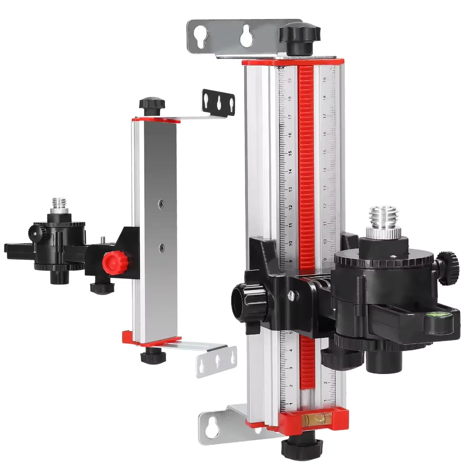 Soporte de nivel láser ajustable para construcción de aleación de aluminio, montaje estable, nivel láser con adaptador de tornillo de 1/4 a 5/8 pulgadas