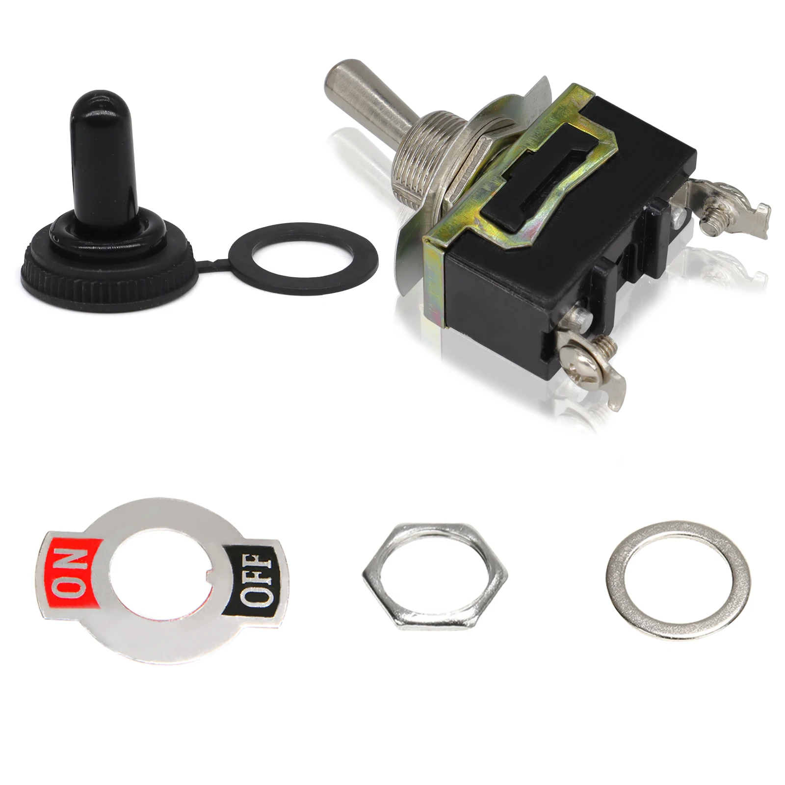 Toggle Flick Switch Rocker 12 V Armaturenbrett SPST ON/OFF Panel Wasserdichte Kofferraumdeckelabdeckung Nebelscheinwerfer Lichtkuppel 12 Volt Autozubehör