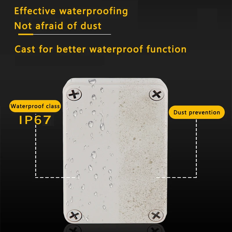 

Plastic Junction Box IP67 Transparent Cover Waterproof Enclosure Outdoor Instrument Electrical Project Box ABS Housing