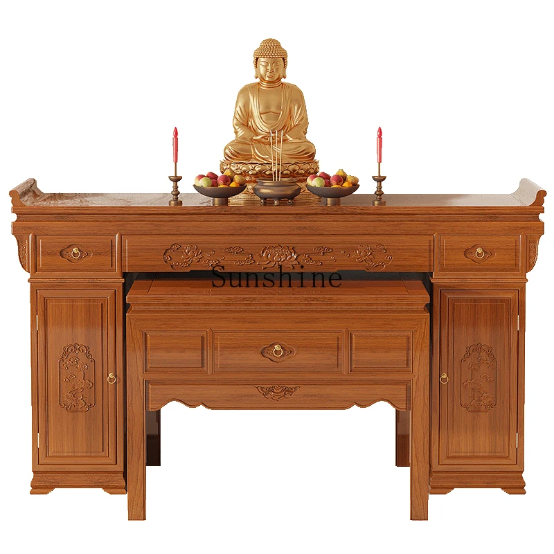 Household incense case Buddha table Self-built house Large living room for central hall