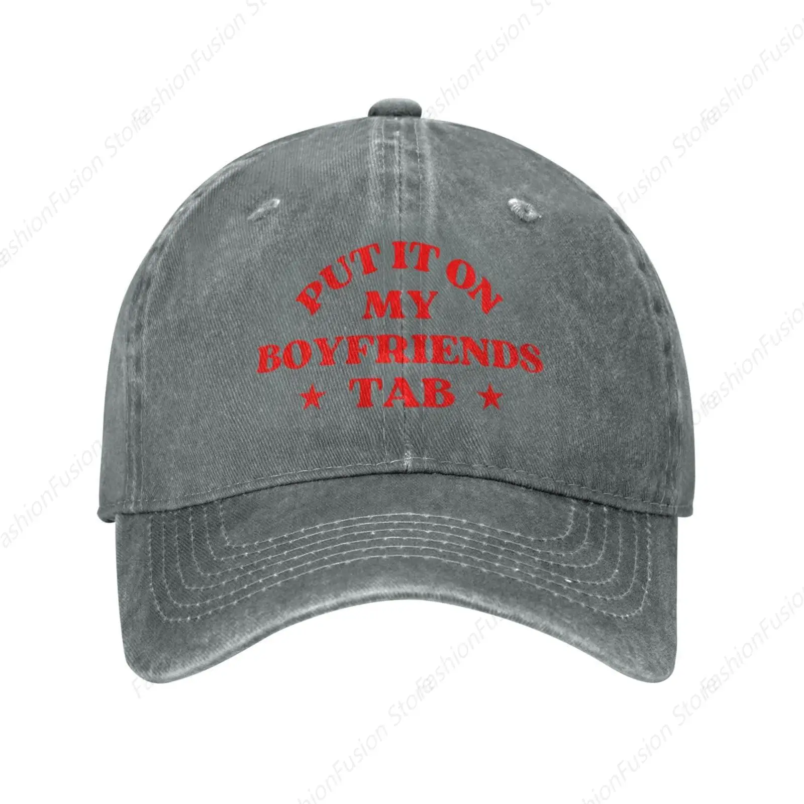 

Put It On My Boyfriend's Tab Baseball Caps Unisex Adjustable Trucker Hat Fashion Ball Dad Caps for Men Women Daily Casual GYM