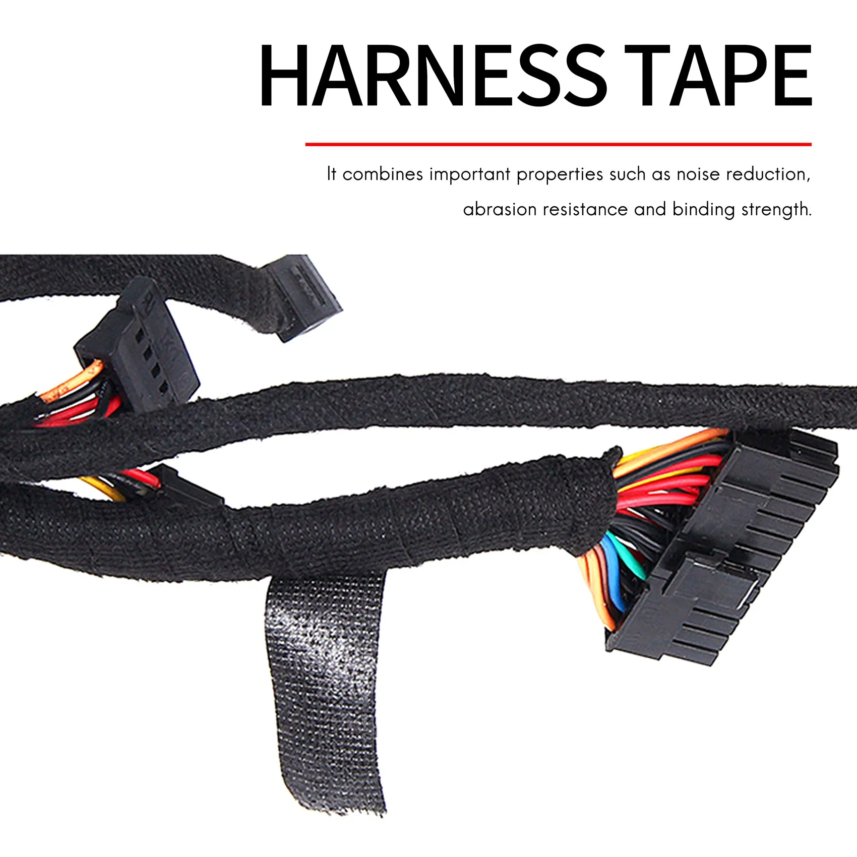 ABJY-5Pc resistente ao calor cablagem fita tears cablagem pano tecido fita adesiva proteção do cabo 19mm x 15m