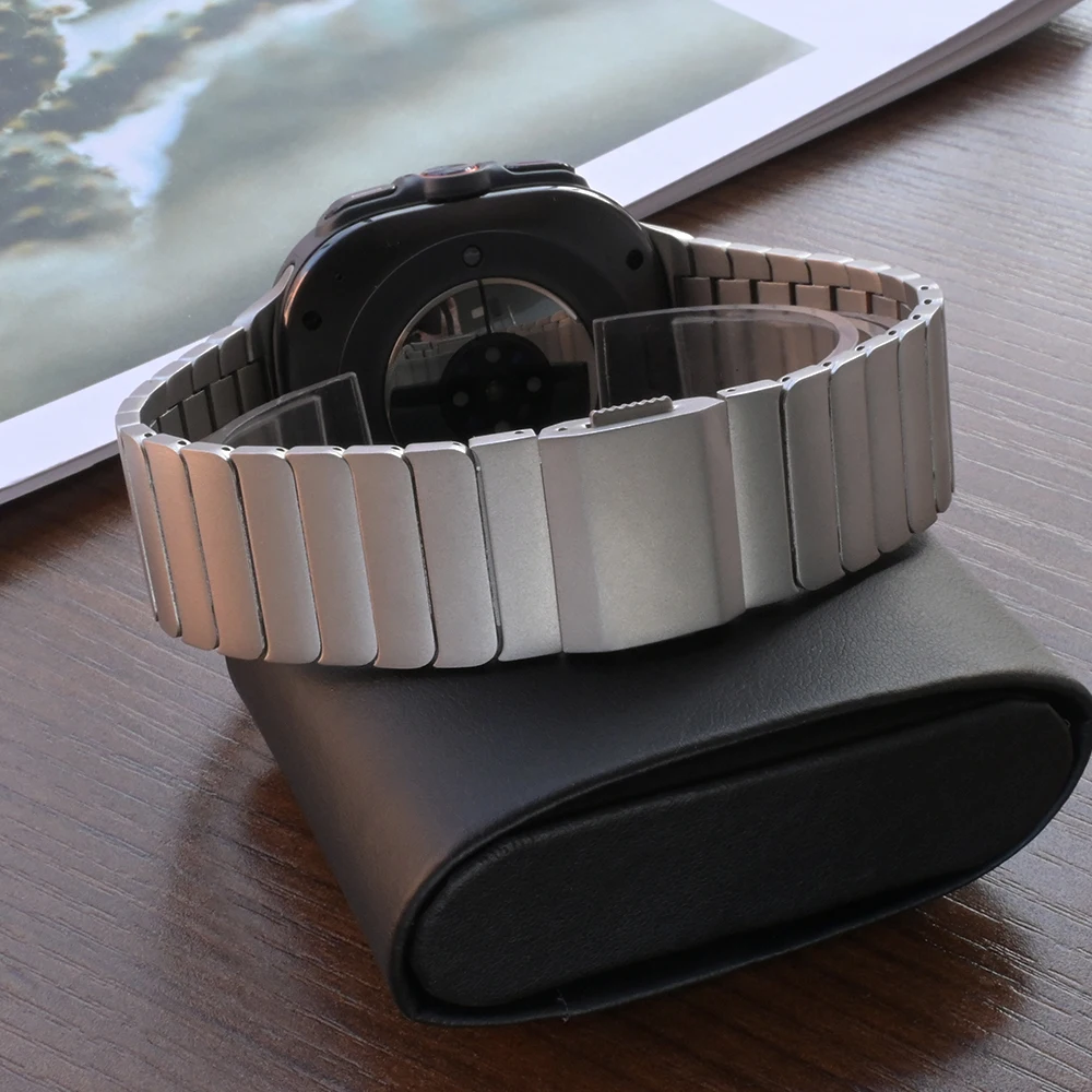 Gelang Baja Tahan Karat Pria untuk Gelang Magnet Samsung Galaxy Ultra Mewah untuk Gelang Logam Tali Jam Tangan Samsung Galaxy Ultra