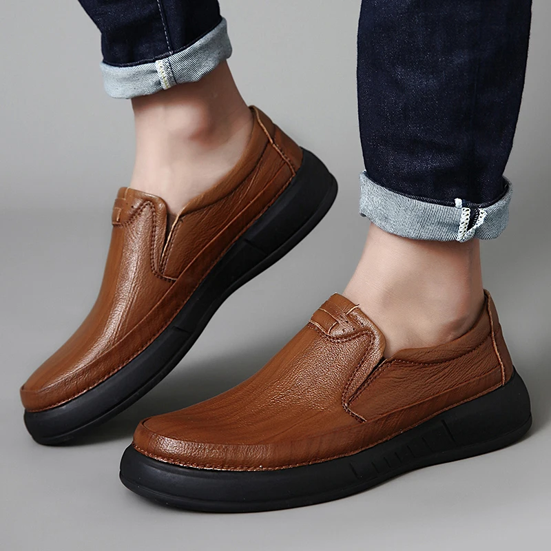 Mocassini da uomo con alberello dorato scarpe da uomo Casual da lavoro comode appartamenti con plateau per il tempo libero Slip on calzature Dress Party mocassini