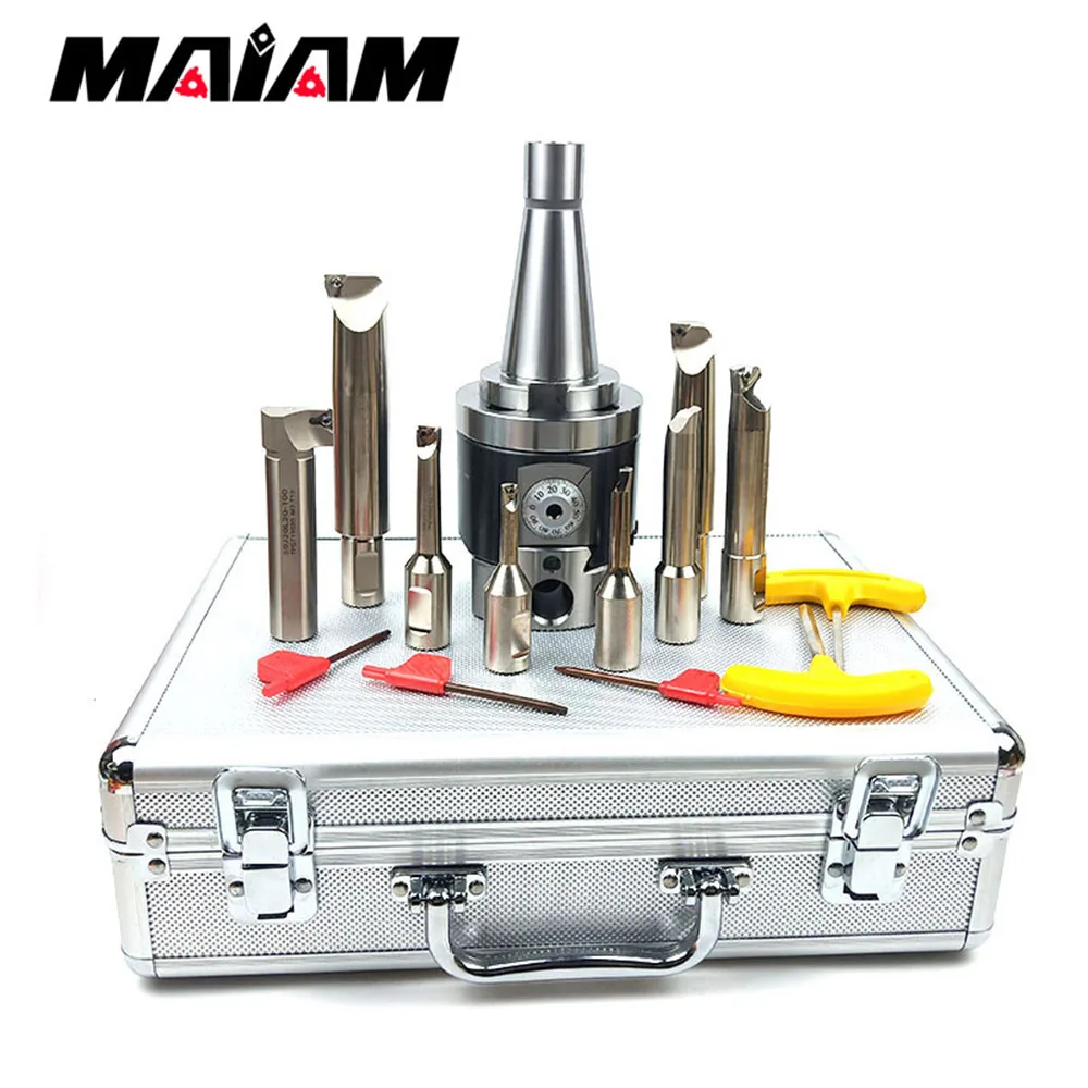 NT30 NT40 NBH2084 boring-tool-suit fine boring head tool Holder + 8pcs 20mm Boring Bar Boring rang 8-280mm NT Boring Tool Set