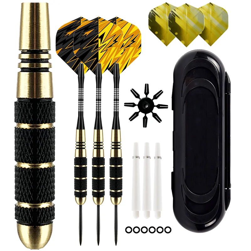 

3pcs Professional Darts Steel Tip Set 24g Brass Metal Tip Darts Dart Metal Tip Set 3 Aluminum Dart Shafts + Extra 3 Dart Flights