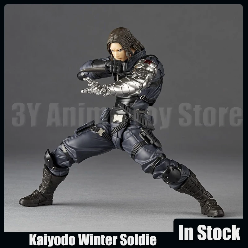 

Kaiyodo Winter Soldier Figure Revoltech Amazing Yamaguchi Bucky Barnes Captain America Action Figure Model Doll Collect Toy Gift