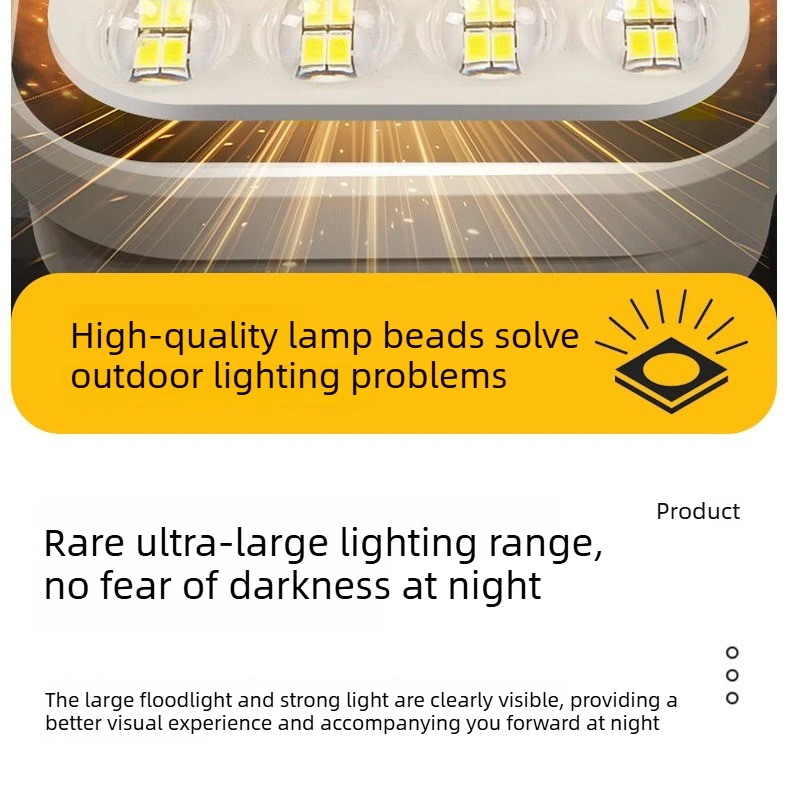 3000LM Superhelle LED-Campinglaterne, Typ-C Schnellladung, Lange Akkulaufzeit 8-180H, Tragbare Außenleuchte mit Haken – Detail 8