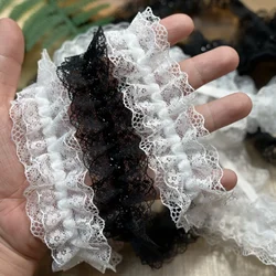 Embroidered Tulle Elastic Ribbon Fringe, Lace Trim Mesh, Wedding Dress, Headband, Handmade Supplies, DIY Crafts, 2Yards