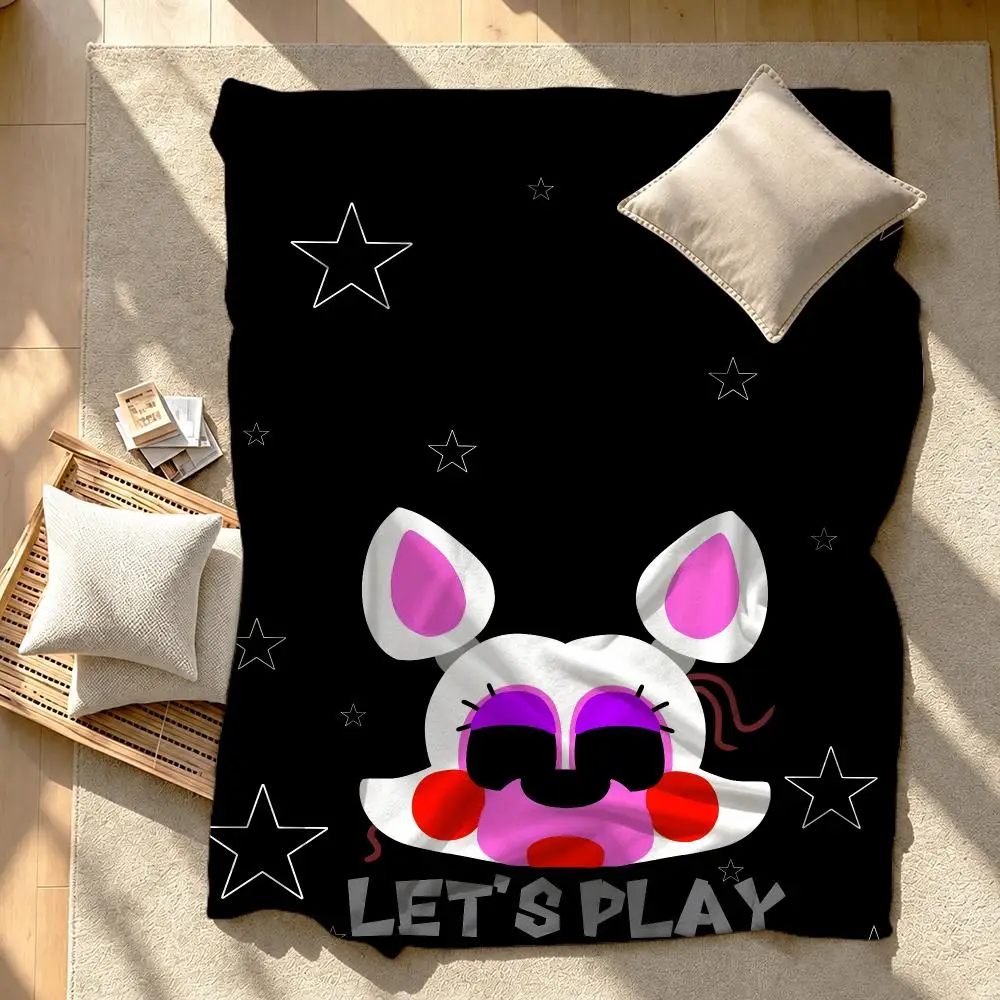 Five Nights at Freddy's Throw Short Plush Throw Blanket Soft Skin-Friendly Multi-Scene Home Office
