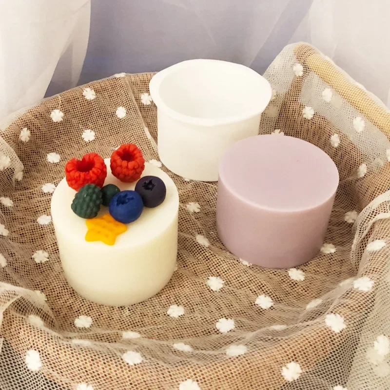 

DIY Cylindrical Small Silicone Mold Cake Embryos Resin Mould Cake Cream Baking Cake Aromatherapy Candle Soap Molds Crafts