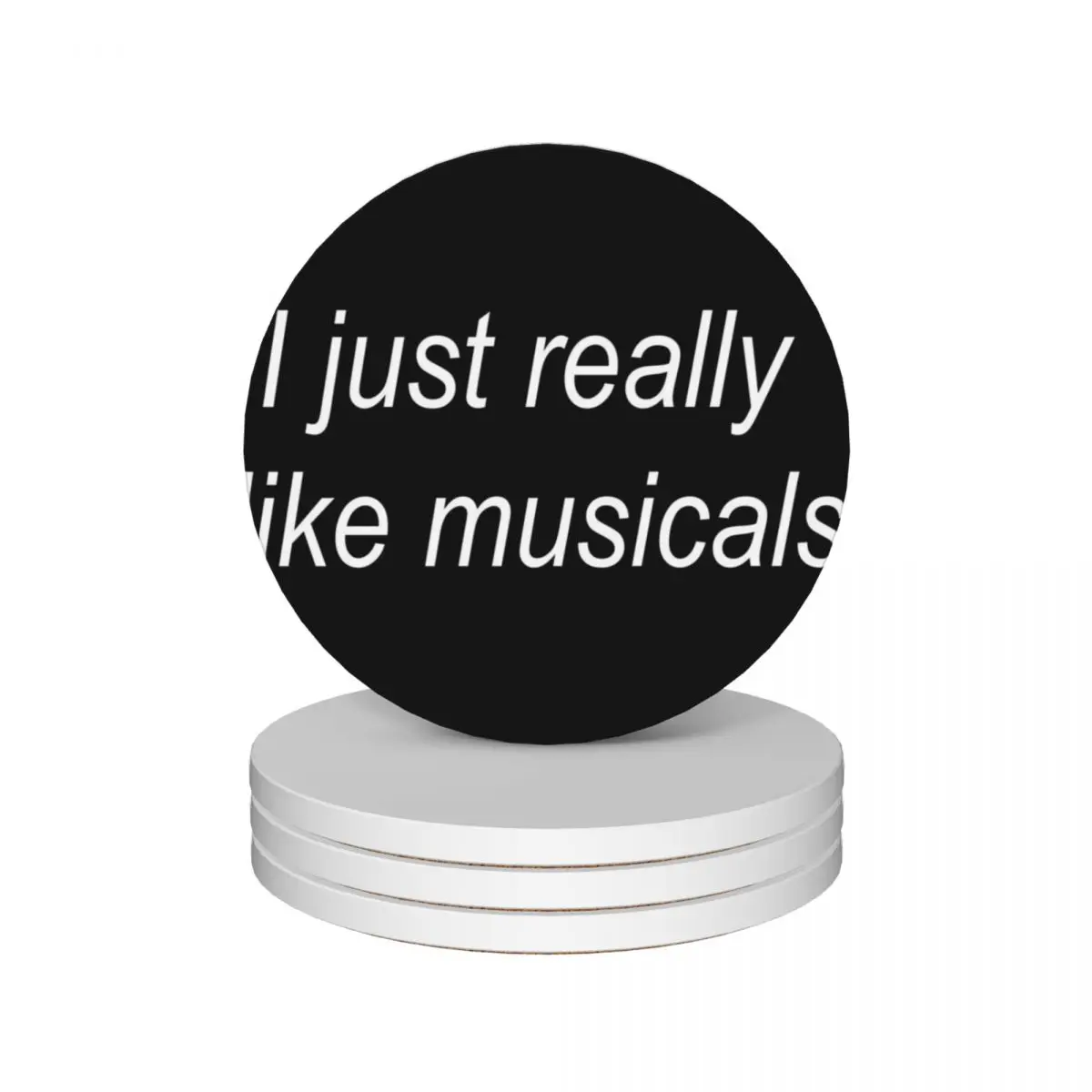 

I just really like musicals Ceramic Coasters (Set of 4) ceramic stand for coffee cups eat table drink set Coasters