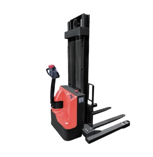 Smallest Turning Radius Walkie 1.5 Ton Stacker Forklift Battery Powered Electric Stacker with Board Charger