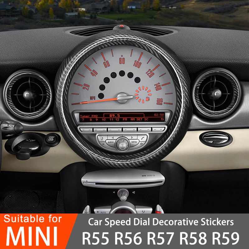 

3 шт./комплект, декоративные наклейки из углеродного волокна для MINI R55 R56 R57 R58 R59