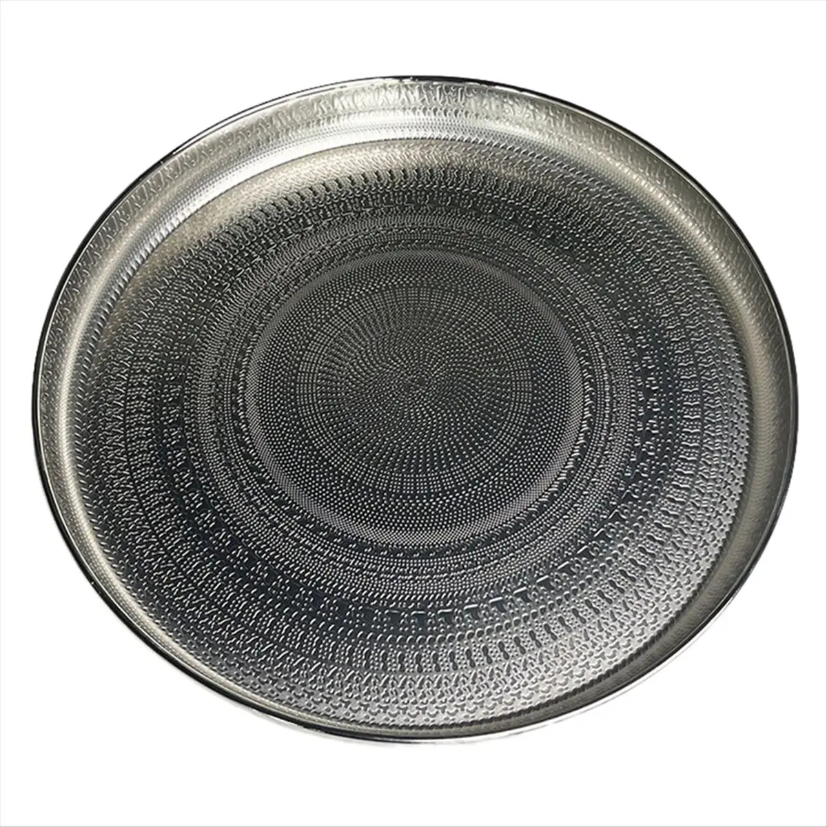 A24I Round Tray, 13inch-Serving Tray, Luxury Decorative Tray, Coffee Table Tray, Jewelry Tray Silver