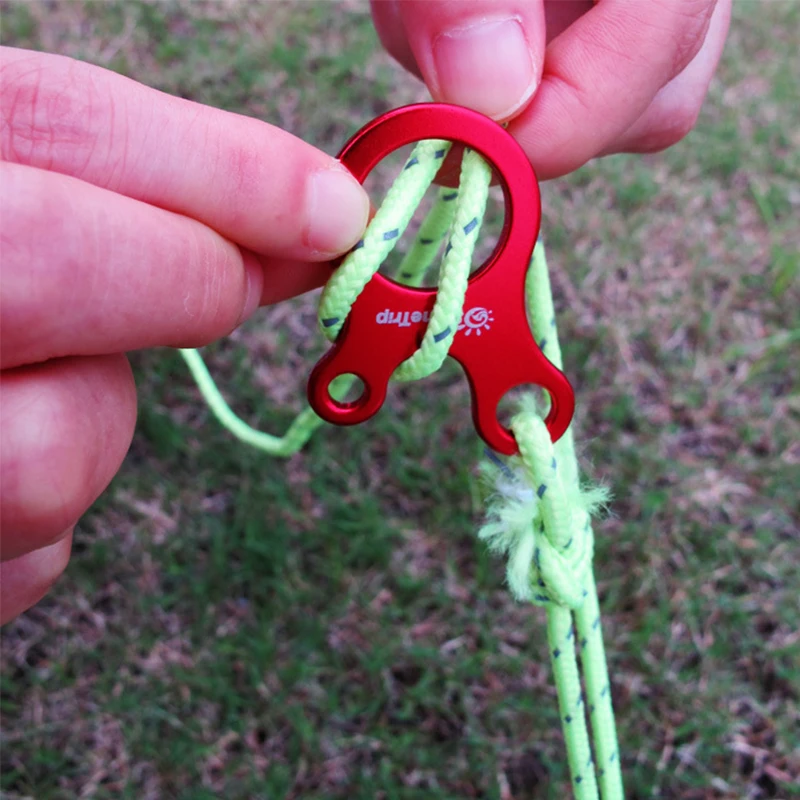 Carabiner Aluminum Alloy Outdoor Carabiner 3 Hole Snail Wind Rope Buckle Outdoor Camping Survival Gear Camp Mountaineering Hook