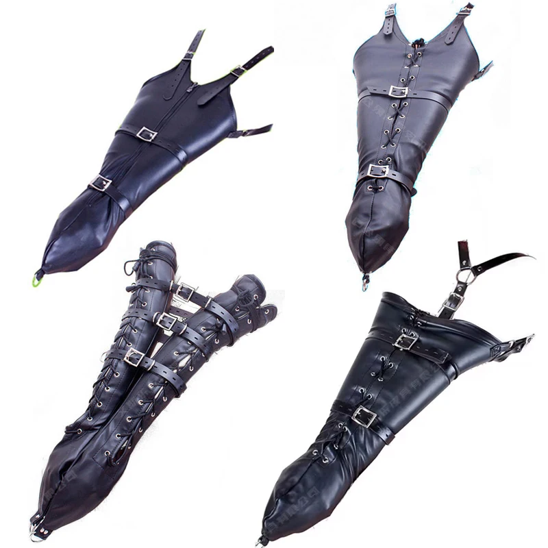 Black PU Leather Arm Restraint Sex Bondage BDSM Arm Binder Restraint Slave Role Play Kit Armbinders Erotic Adults Game Sex Toys