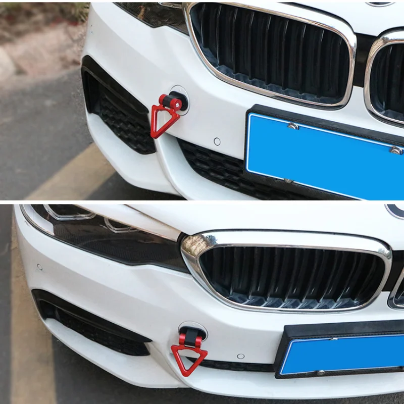 Car Styling Trailer Hook Sticker Decoration CarRear Front Trailer Simulation Racing Car Loop Trailer Hook Easy To Install Firmly