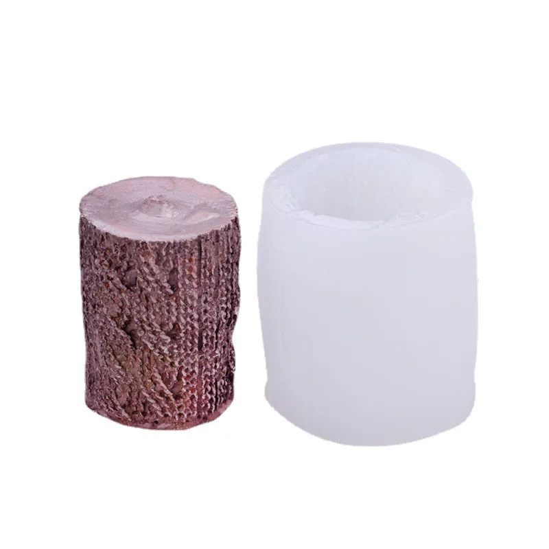 3D Three-dimensional Hemp Rope Wool Column Modeling Scented Candle Gypsum Silicone Mold DIY Home Ornament Decoration 15-1221