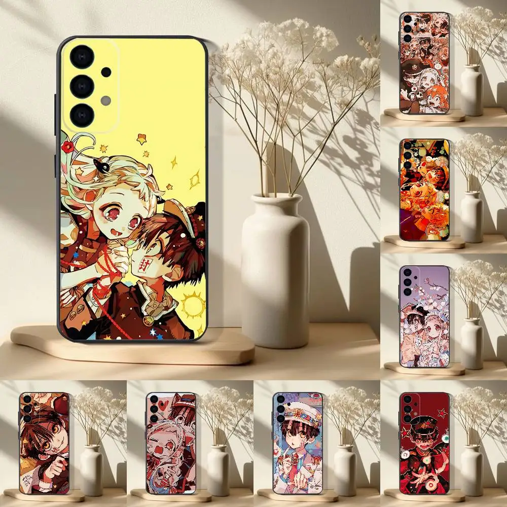 Funda de teléfono Hanako-kun con tapa para inodoro para Samsung S 25,24,23,22,30,21,10,9,Ultra,Plus,Lite,FE,4,5G, funda blanda negra