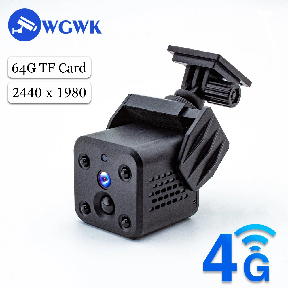 

WGWK 4MP Mini Camera WIFI IR Night Vision Human Motion Detection Alarm Surveillance Built-in 3000mAh Battery Security Protection