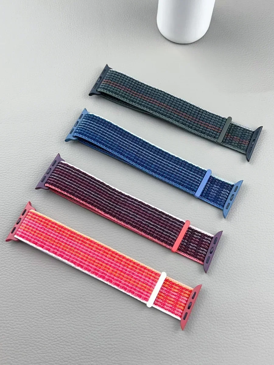 Нейлоновые ремешки-петли для Apple Watch Band Series 10 42 мм 46 мм 45 мм 44 мм Correa 40 мм 49 мм 38/41 мм Браслет iWatch 6 Se 7 8 9 ultra 2