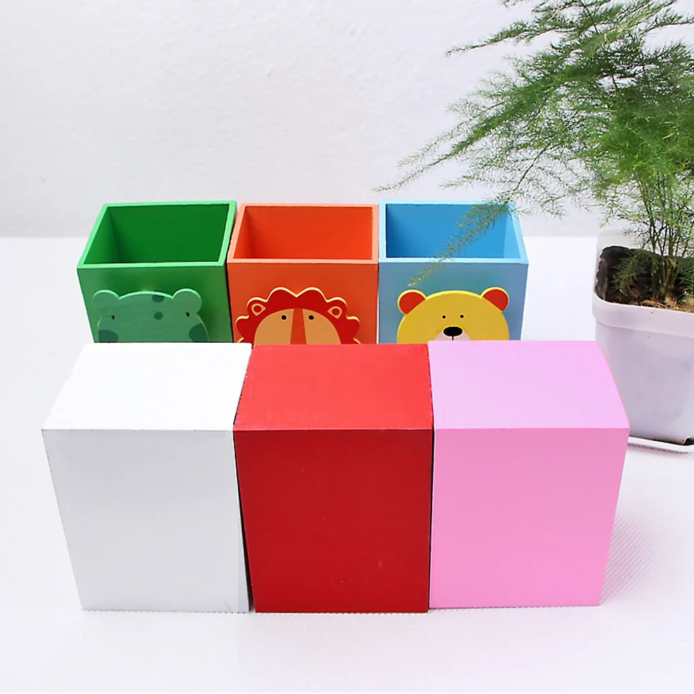 Cartoon Animal Pen Holder Cute Kawaii Desk Accessories Lightweight Portable Sturdy Structure Organize Desk Table Pencil