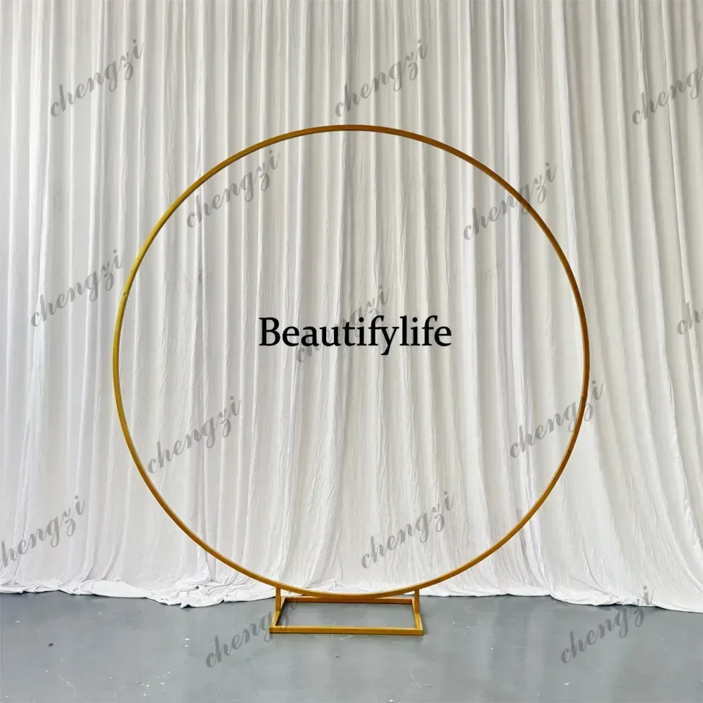 Wrought iron props Round semi-circular background Arch truss Arc truss Wedding event Stage shelf