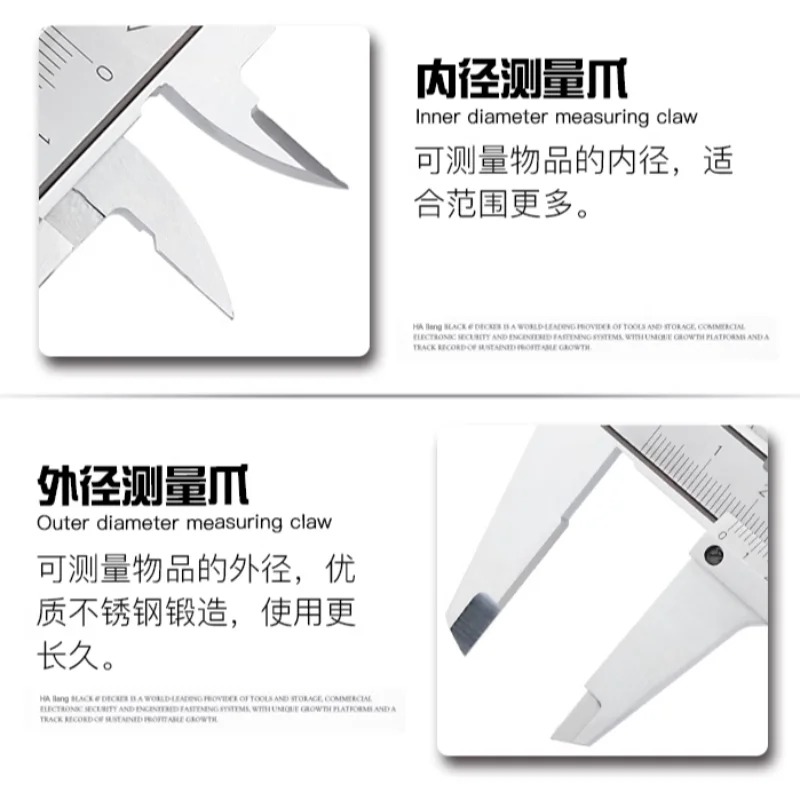 Professional Stainless Steel Vernier Caliper Gauge 0-150mm Sliding Gauge Measurement Tool Inside Outside Depth Step Micrometer