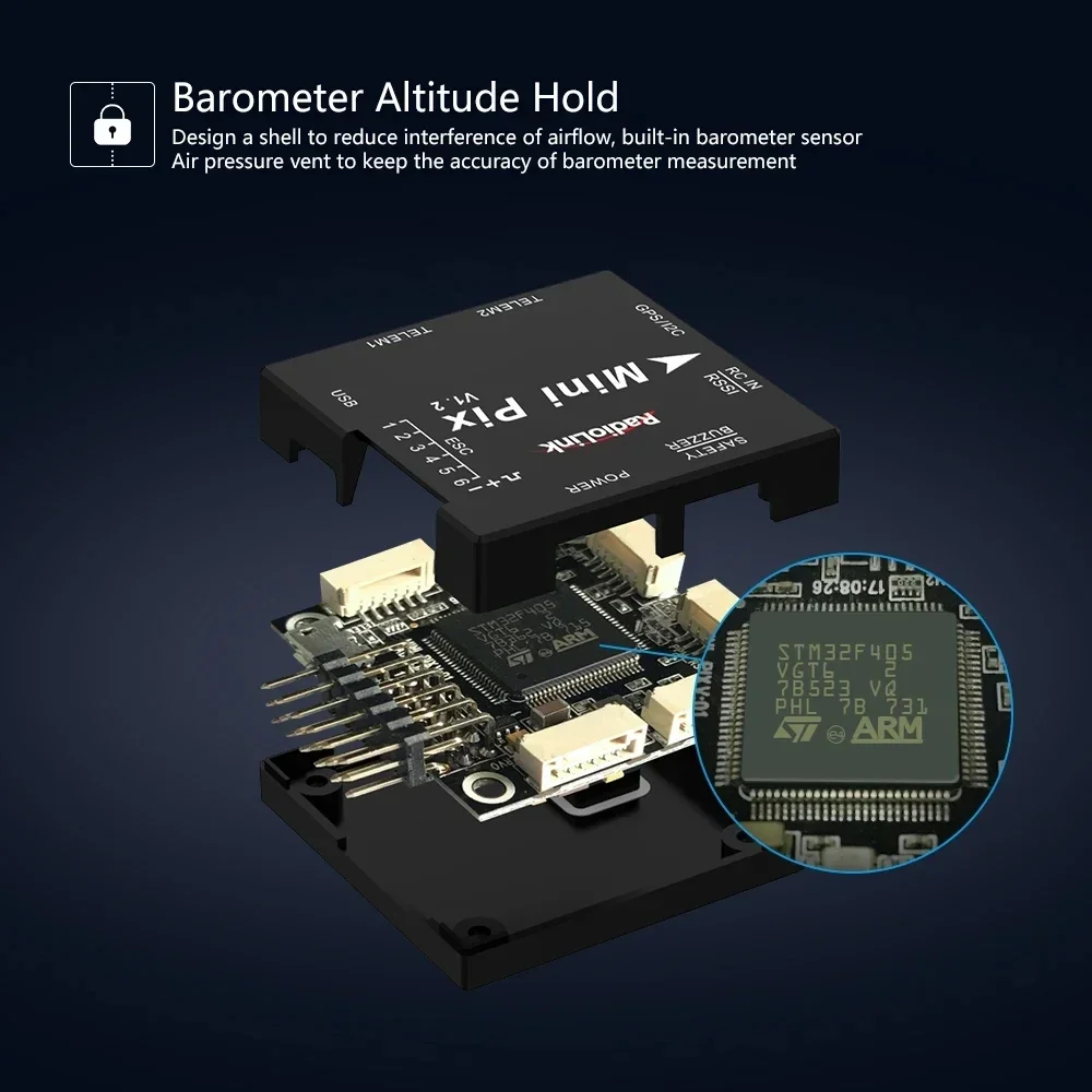 Radiolink Neuer Mini PIX V1.2 Flugcontroller M10N GPS TS100/SE100 GPS Gleich wie Pixhawk FC FPV Racing Drohne Hubschrauber Flugzeug – Detail 8
