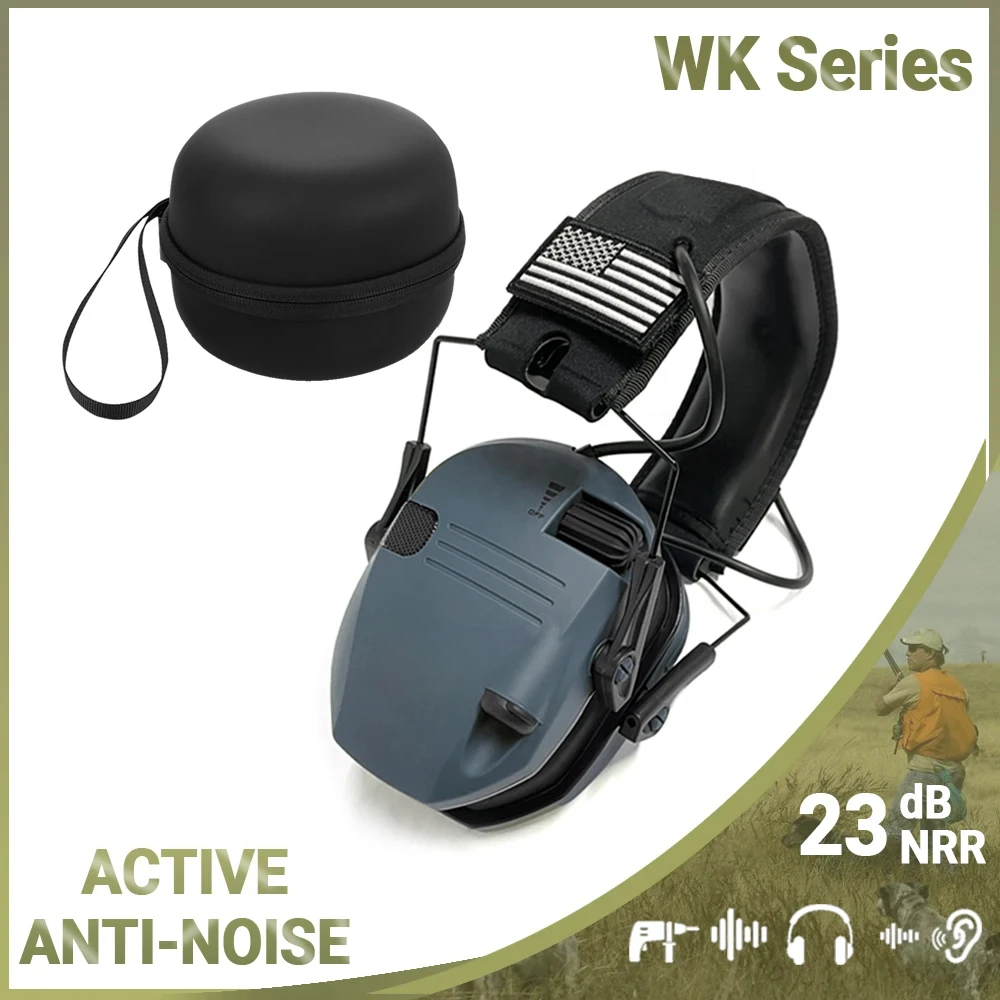 ear protecao headconjunto com bolsa protecao auditiva eletronica protetor ativo tiro earmuffs nrr 23db reducao de ruido 01