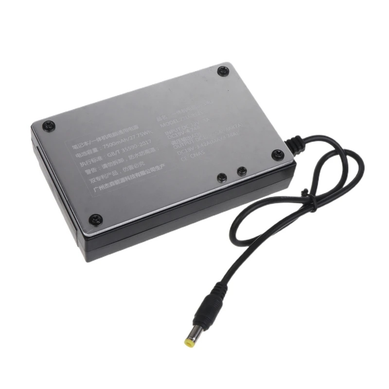 Imagem -02 - Fonte de Alimentação da Bateria de 7500mah 27.75wh 60w 12v 19v 5.5x2.5 mm Ups para Tudo em um Computador Portátil da Câmera do Orador do Modem do Roteador de Wifi do pc