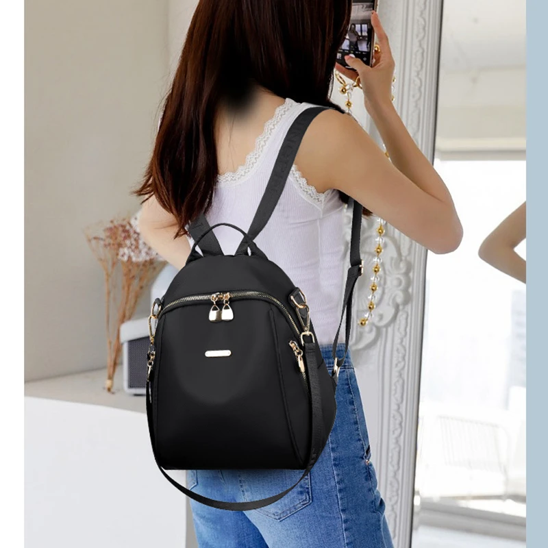 New Female Backpacks High Capacity Waterproof College Backpack Trendy Women Laptop School Bags Girl Travel School Black Bags