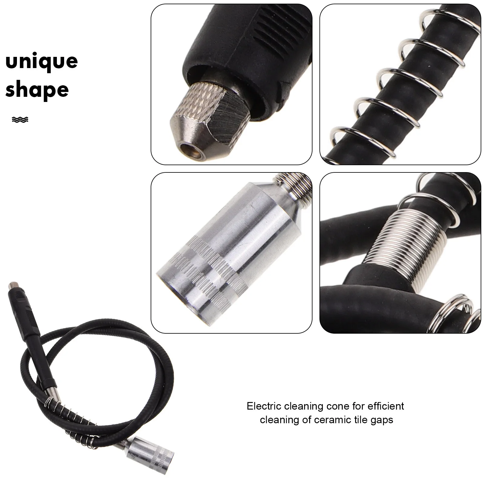 

Durable Flex Shaft Adapter Attachment Electric Drill Flexible Extension Cord Rotary Tool Caulking Work Tight Spaces