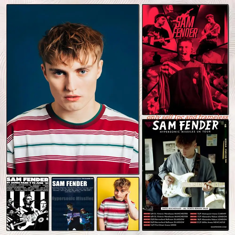 Sam F-fender Singer Poster Self-adhesive Painting With Prints Home Bedroom Living Room Decoration