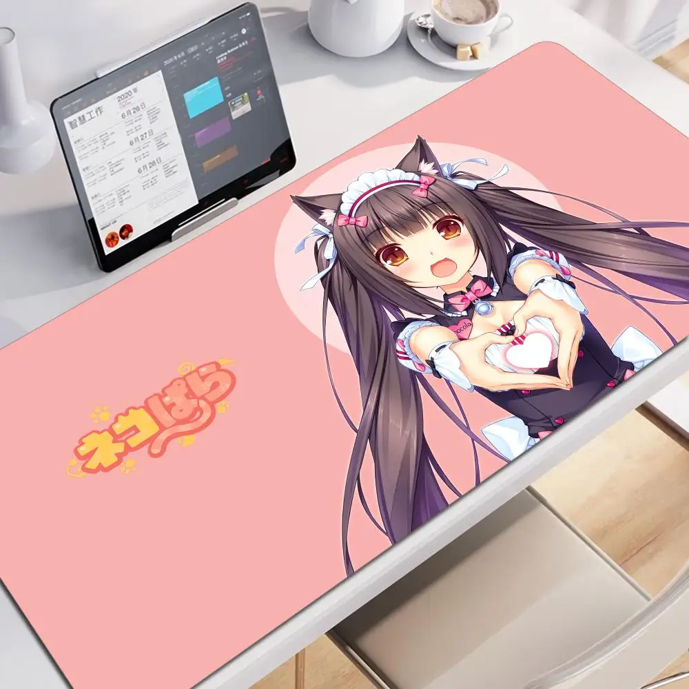 

400x900mm Home HD Computer Table Pad Rubber MousePad Anime Nekopara Carpet Game Office Laptop Soft Table Pad Desktop Protect Mat
