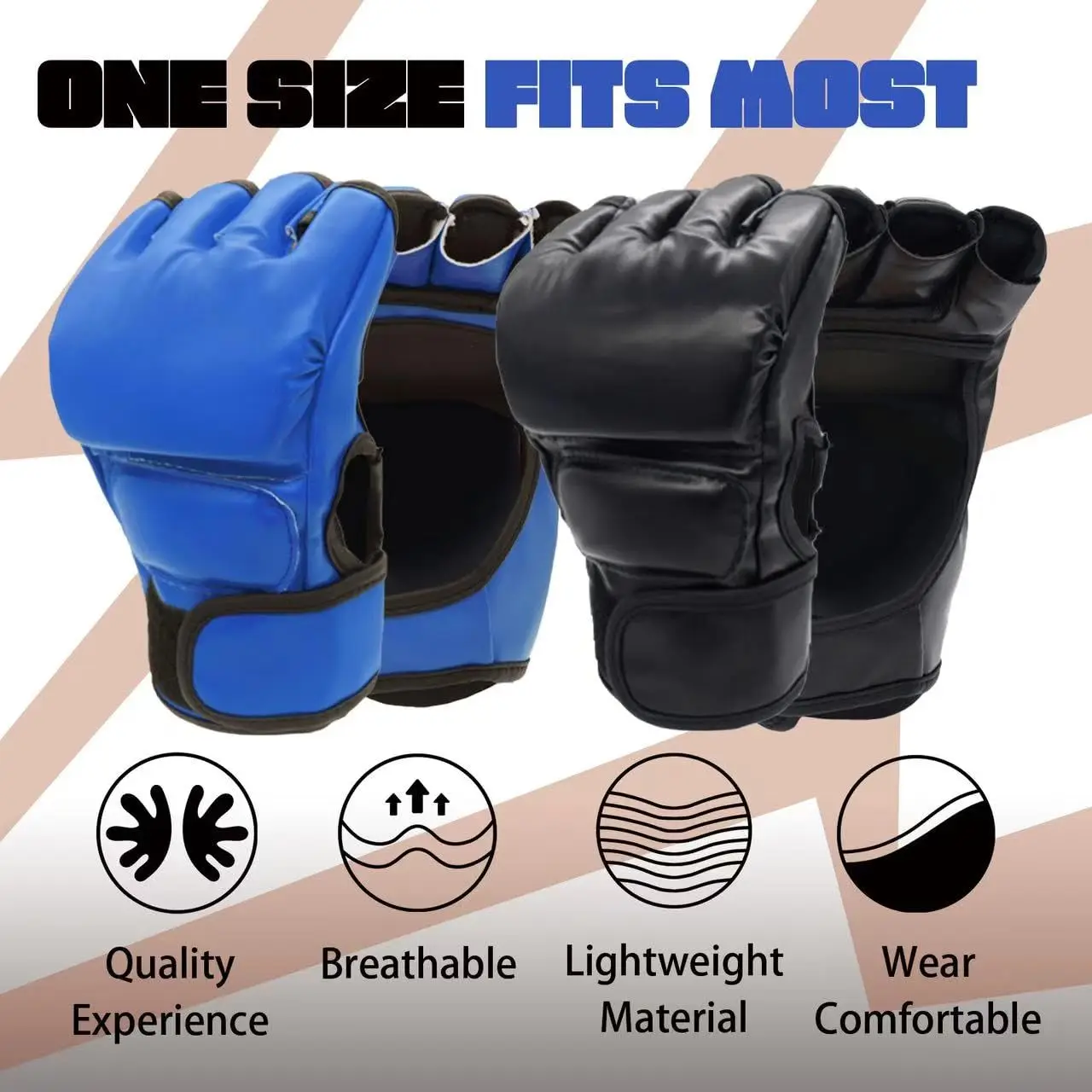 2 Pairs Boxing Gloves Kickboxing Gloves for Men Women Beginner Professional Shockproof Leather Sparring Training Gloves Set