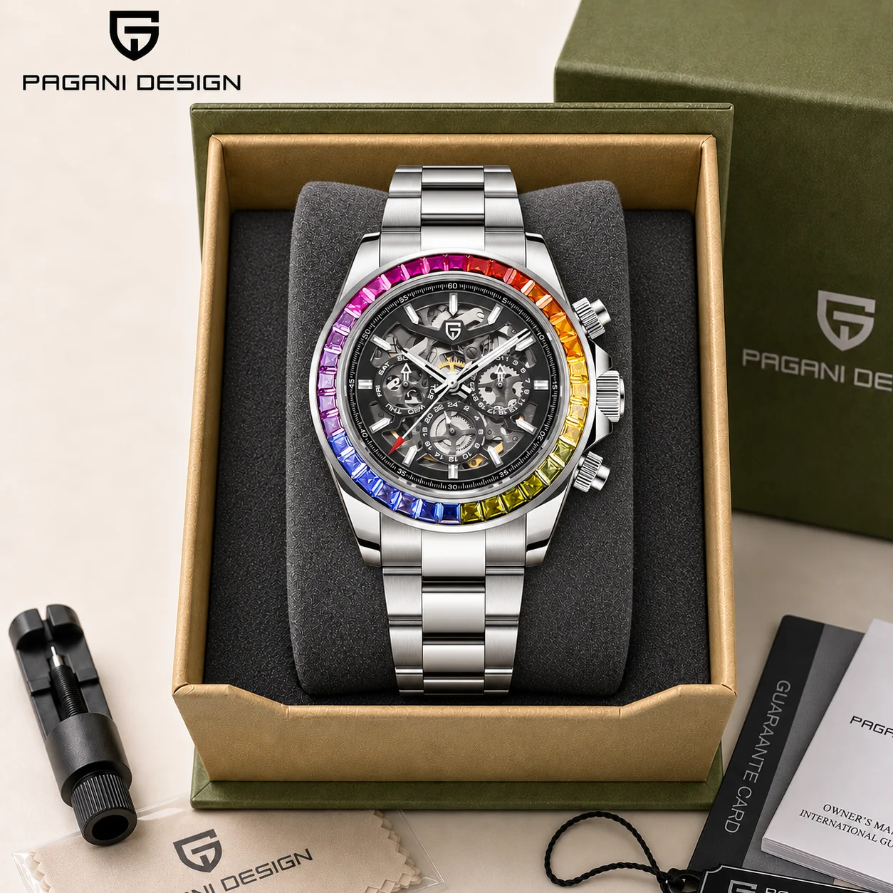 Seiko Watch Presage - Relógio Masculino Automático PAGANI DESIGN com