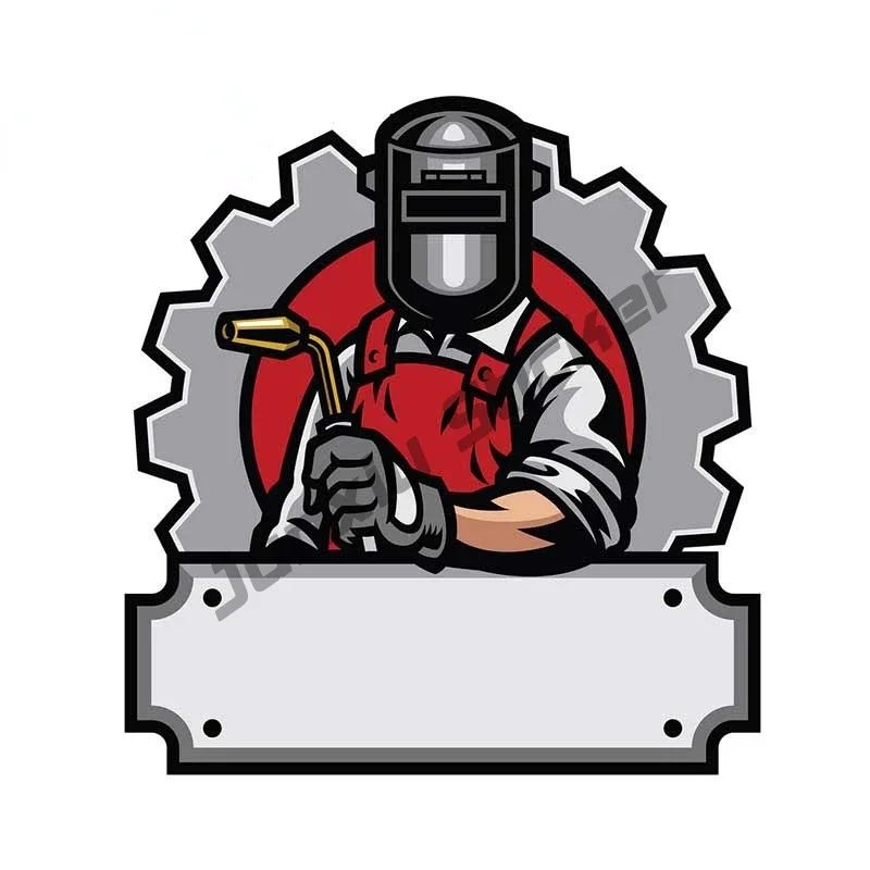 

Personality Retro Worker Welding Pattern Decal Hard Hat Sticker Car Sticker Vinyl Wrap Decoration