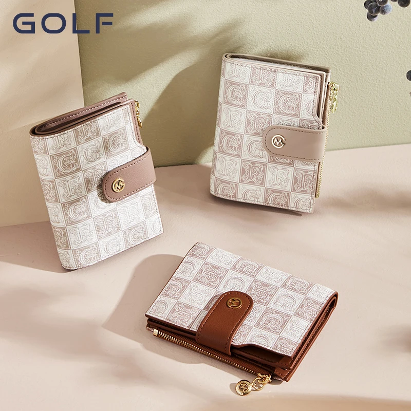 GOLF Wallet Women's 2023 New Zero Wallet Women's Wallet Short Integrated Card Bag Mini Women's Small Wallet