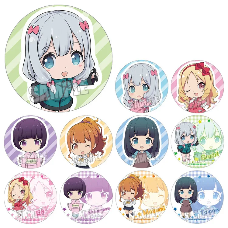 Izumi Sagiri Jinno Megumi Takasago Tomoe Kawaii Girls Premium Fashion Jewelry Costumes Badge Anime Peripherals Toys Hobbies Gift