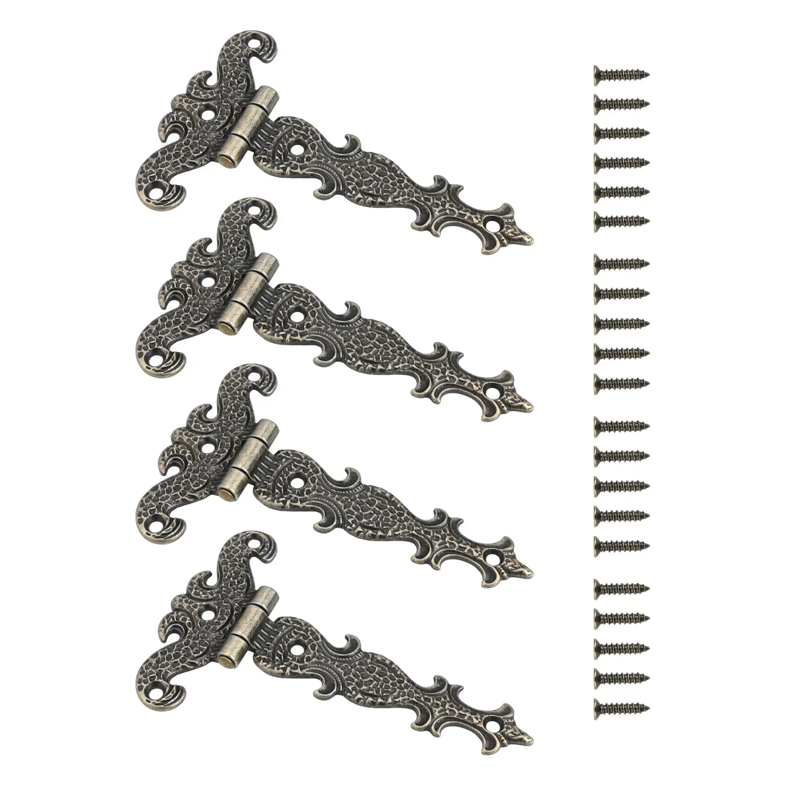 DIY Projects Black Zinc Alloy Hinges Hinge Kit Heavy Duty Hinges High-strength Material Long-lasting Performance