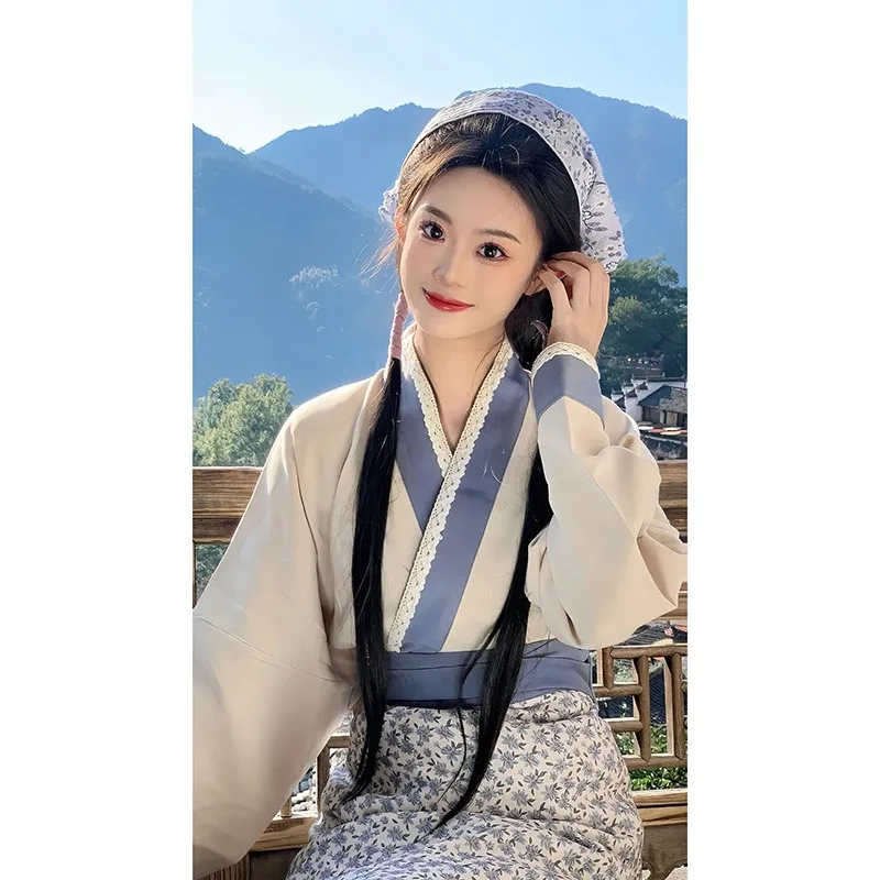 Cold immortal qi Wei Jinfeng Hanfu, simple civilian style, daily travel photo wear of female farmers