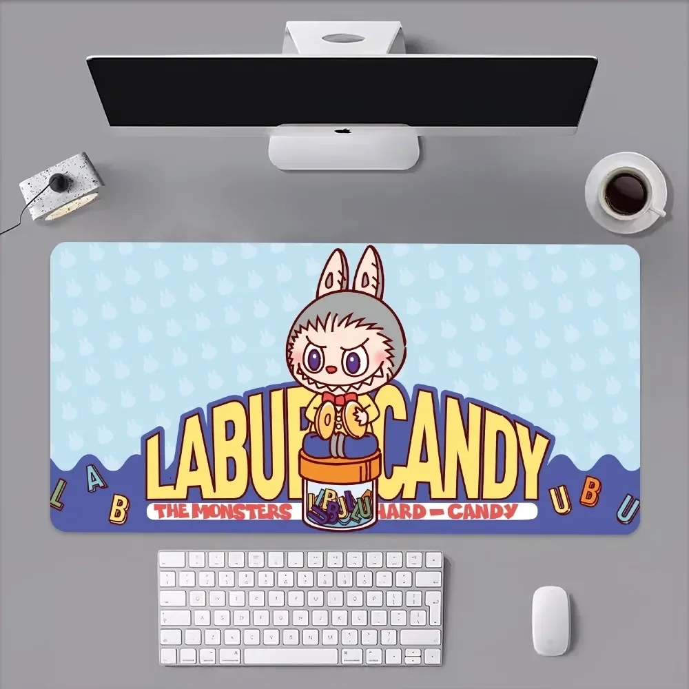 Cartoon The Monsters L-Labubu Mouse Pad Computer Laptop Gaming Office Wrist Guard Non Slip Keyboard Pad