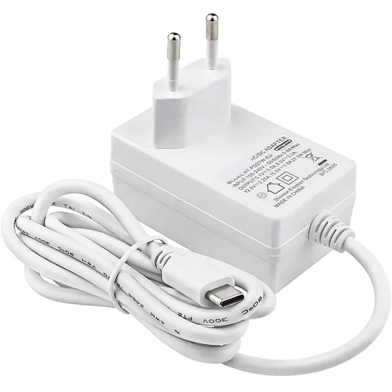 AT41 For Raspberry Pi 5/4B RPI 5 EU PLUG PD 27W USB Type C Power Supply 5.1V 5A For Raspberry Pi 5 Power Adapter