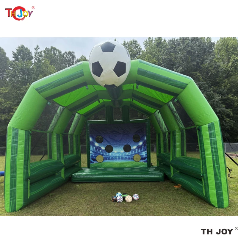

Fast Air Shipping 5x4m Commercial Inflatable Soccer Goal Football Shoot Out Game with Blower