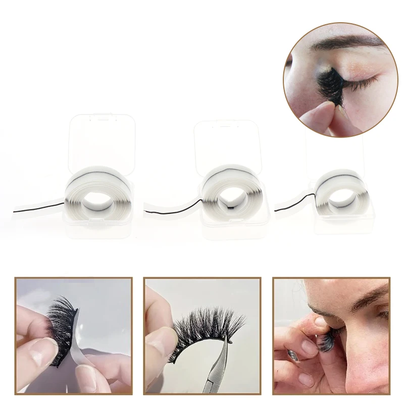 1/1.5/2M Reusable Self-Adhesive Glue-Free Eyelash Glue Strip False Eyelashes Makeup Tools Hypoallergenic Lash Adhesive Tape